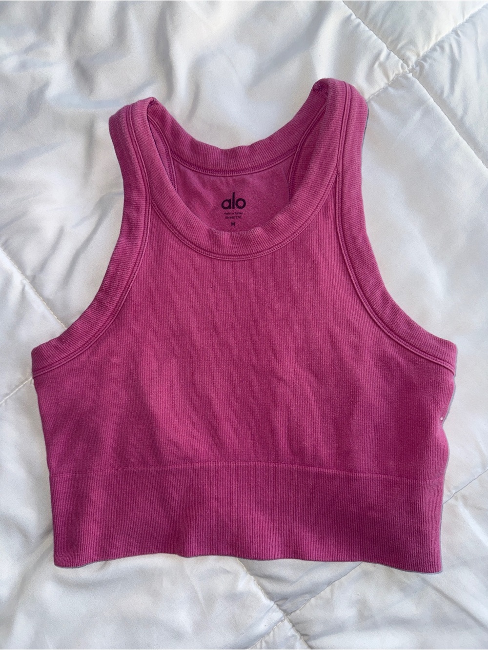 ALO Yoga Delight high neck sports bra / crop tank - medium